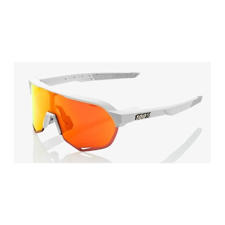Occhiali 100% S2 Soft Tact Off White - HiPER Red Mirror Lens 100%