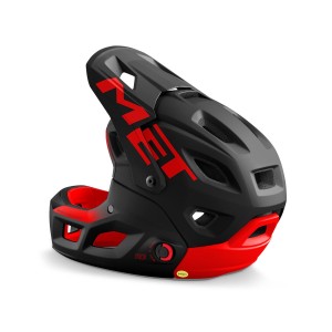 Casco Met Parachute MCR - Nero/Rosso Opaco Met
