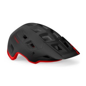 Casco Met Terranova - Nero/Rosso Opaco Met