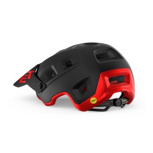 Casco Met Terranova - Nero/Rosso Opaco Met