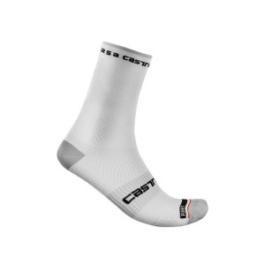 Socks Castelli Red Race Pro 9 - White/Grigio