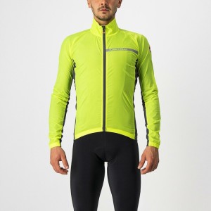 Mantellina Castelli Squadra Stretch Jacket - Yellow Fluo/Dark Gray Castelli