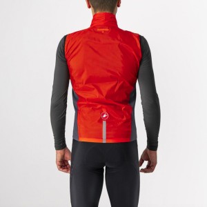 Gilet Antivento Castelli Squadra St. Vest - Fiery Red Coral/Dark Gray Castelli
