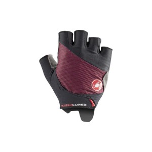 Guanti Castelli Donna Rosso Corsa 2 -  Black/Bordeaux