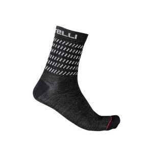 Calze Castelli Go 15 - Dark Gray/White