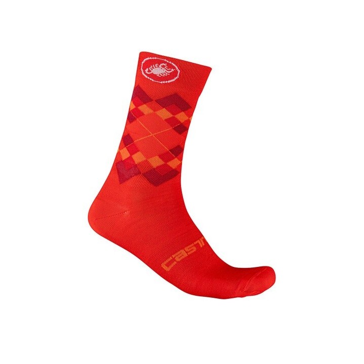 Calze Castelli Rombo 18 - Fiery Red/Bordeaux/Orange Castelli