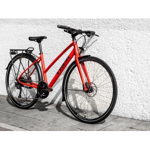 Bicicletta Trek FX 2 Disc Equipped Stagger - Satin Viper Red 2023 Trek Bikes