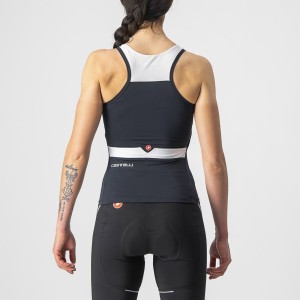 Canotta Castelli Donna Solaris Top - Light Black/White Castelli