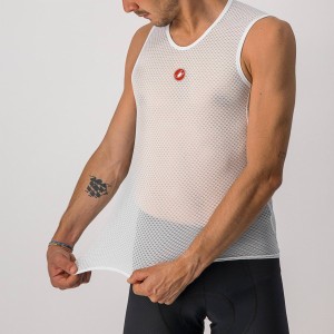 Smanicata Rete Castelli Pro Issue Sleeveless - White Castelli