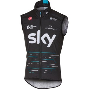 Smanicata Castelli Pro Light Wind Vest Team Sky - Black/Azure Castelli