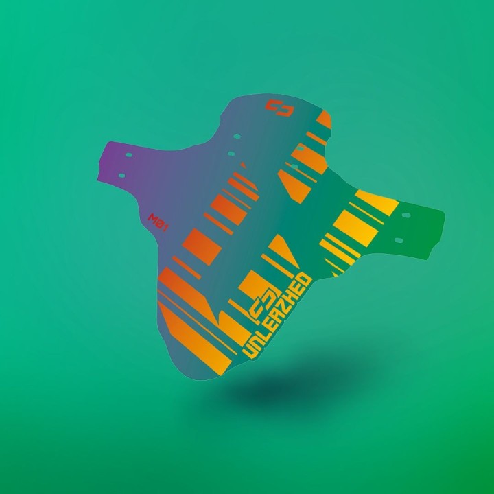 Parafango Unleazhed Mudguard M01 Logo Violet/Green-Red/Gold Unleazhed