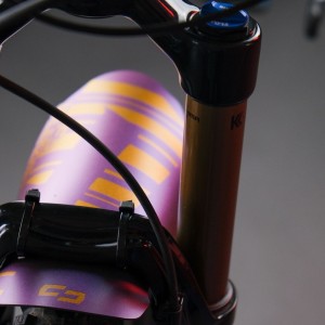 Parafango Unleazhed Mudguard M01 Logo Violet/Green-Red/Gold Unleazhed