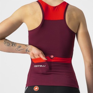 Canotta Castelli Donna Solaris Top - Bordeaux/Red Castelli