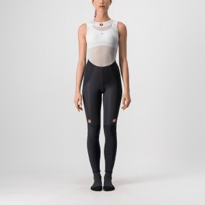 Pantalone Lungo Donna Castelli Sorpasso RoS - Black/Silver Reflex Castelli