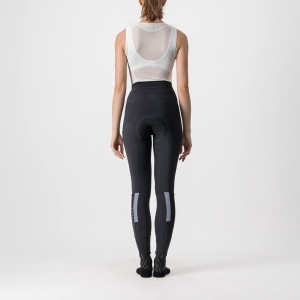 Pantalone Lungo Donna Castelli Sorpasso RoS - Black/Silver Reflex Castelli