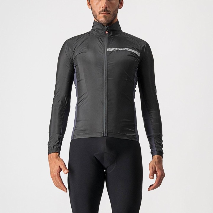 Mantellina Castelli Squadra Stretch Jacket - Light Black/Dark Gray Castelli