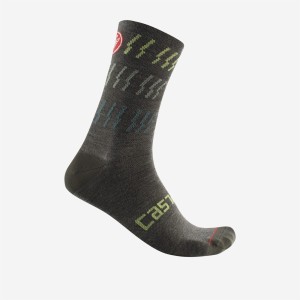 Calze Castelli Mid Winter 18 Sock - Military Green