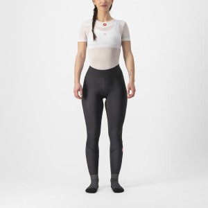 Pantalone Lungo Donna Castelli Velocissima Thermal Tight - Black/Black Reflex Castelli