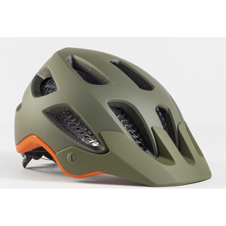 Casco Mtb Bontrager Rally WaveCel - Olive Grey/Roarange Opaco Bontrager