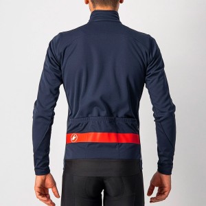 Giacca Castelli Raddoppia 3 Jacket - Savile Blue/Red Reflex Castelli