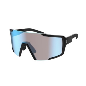 Occhiali Scott Shield - Black Matt/Blue Chrome Enhancer