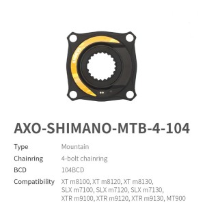 Sigeyi Misuratore di potenza AXO per MTB Shimano 4/104 - Verde Sigeyi
