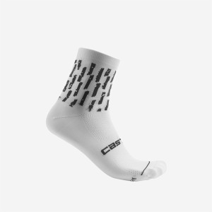 Calze Castelli Donna Aero Pro 9 cm - White