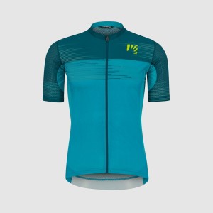 Maglietta Karpos Green Fire Jersey - Blue/Azure/Yellow Fluo Karpos