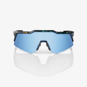 Occhiali 100% SPEEDCRAFT XS - Black Holographic/Blue Mirror 100%