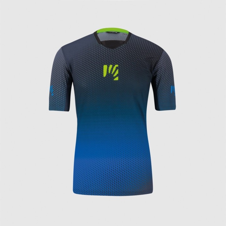 Maglia Karpos Val di Dentro Tee - Black/Blue/Green Karpos