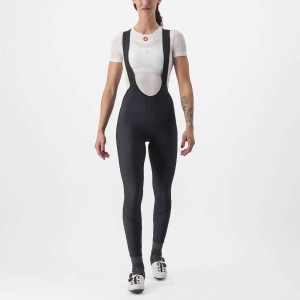 Castelli women's Speedy Dt Bibtight - Black/Black Reflex