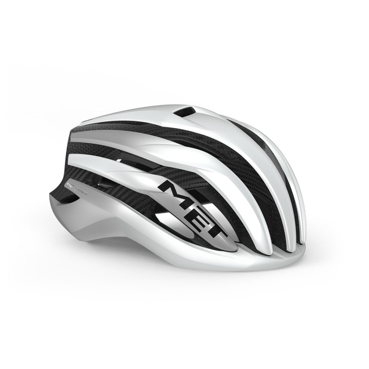 Casco Met Trenta 3K Carbon Mips® - Bianco Metallizzato Met