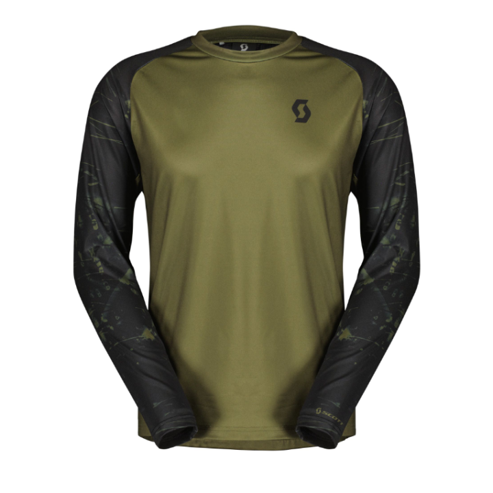 Maglia maniche lunghe Scott Trail Storm - Fir Green/Black Scott