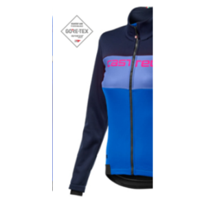 Maglia M/L Castelli donna Como Jacket - Savile blue/Rescue blue Castelli