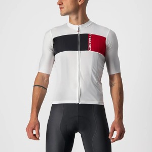 Maglia Castelli Prologo 7 jersey - Ivory/Light black-red