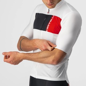 Maglia Castelli Prologo 7 jersey - Ivory/Light black-red Castelli
