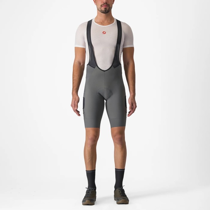 Salopette corta Castelli Unlimited Cargo bibshort - Gunmetal gray Castelli