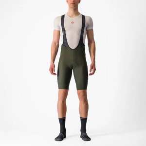 Salopette corta Castelli Unlimited Cargo bibshort - Deep green Castelli