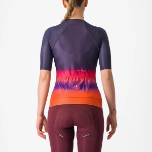 Maglia Castelli donna Climber's 4.0 - Night shade/Pink orange Castelli