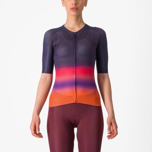 Maglia Castelli donna Climber's 4.0 - Night shade/Pink orange