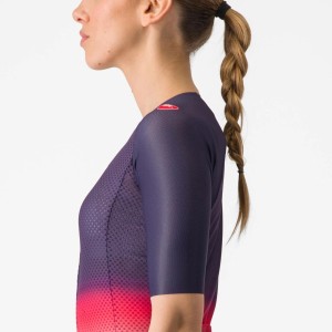 Maglia Castelli donna Climber's 4.0 - Night shade/Pink orange Castelli