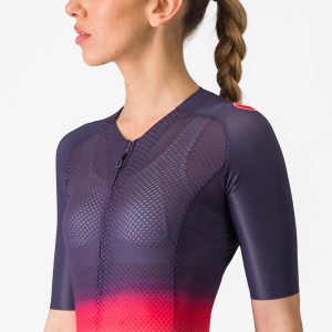 Maglia Castelli donna Climber's 4.0 - Night shade/Pink orange Castelli