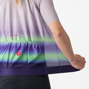Maglia Castelli donna Climber's 4.0 - Purple mist/Green-dark purple Castelli