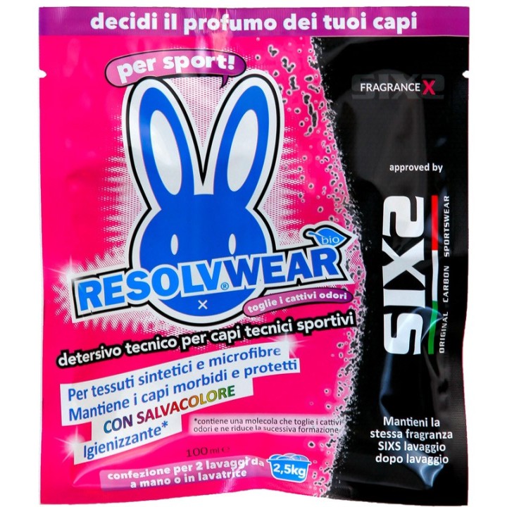 Detersivo ResolvWear Fragrance X Bustina 100 ml - 2 Dosi ResolvBike