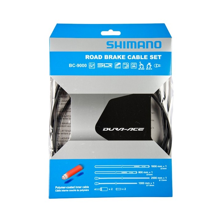 Kit Fili Freno Shimano Dura-Ace BC-9000 Polymer Coated Nero Shimano