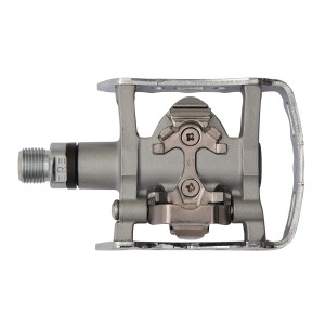 Pedali Shimano M324 SPD Argento con Tacchette Shimano