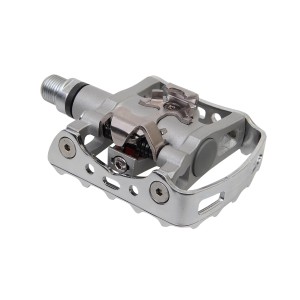 Pedali Shimano M324 SPD Argento con Tacchette Shimano
