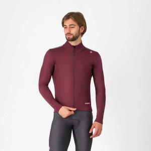 Jacket Castelli Espresso Air - Deep Bordeaux