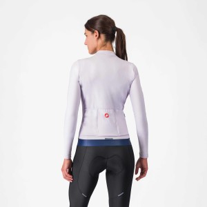 Maglia Castelli Espresso Thermal Jersey - Purple Castelli