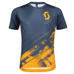 SCOTT Shirt Jr Trail 10 SS copper orange/midnight blue